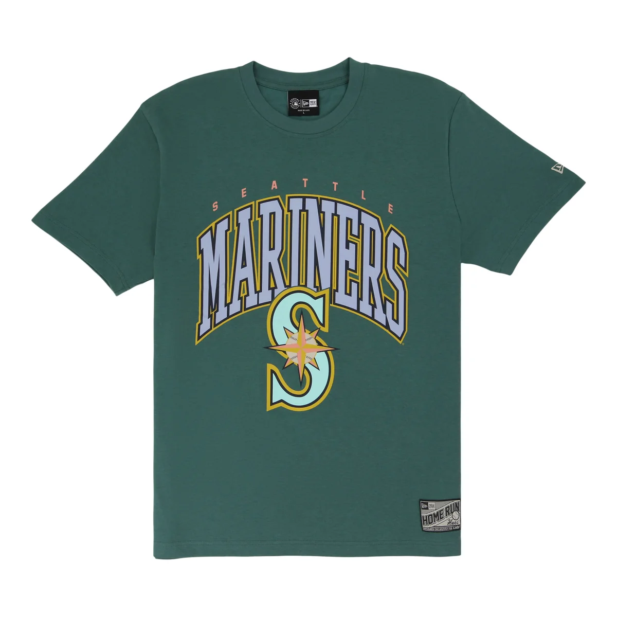 Seattle Mariners Spring Color Collection New Era Teal Tee front view