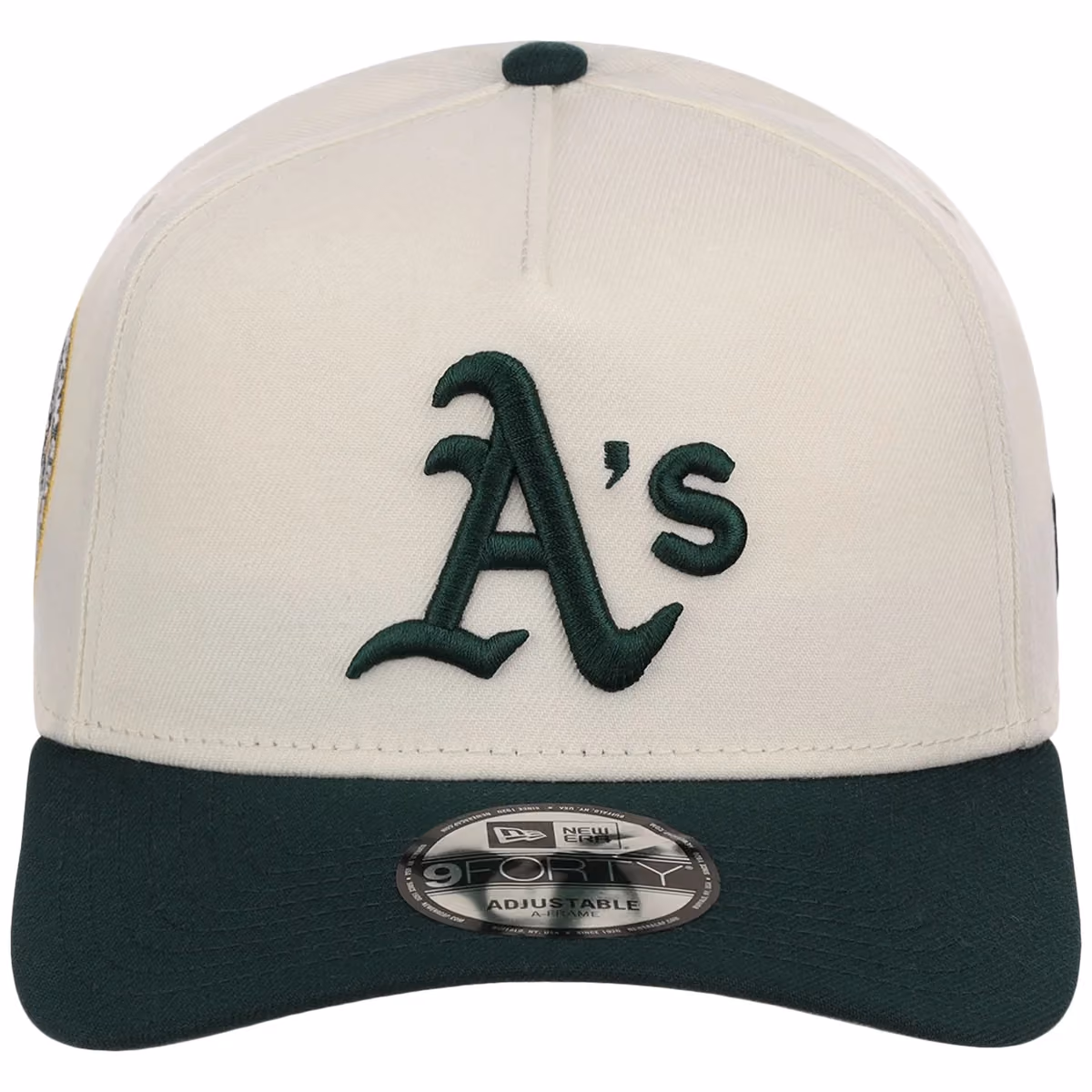 Oakland Athletics MLB Chrome OTC New Era 9FORTY A-Frame detail view