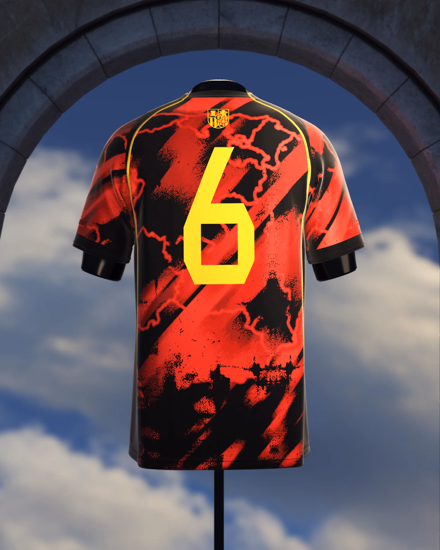 Jersevo Custom Personalized El Cerebro - Number 6 Jersey back view
