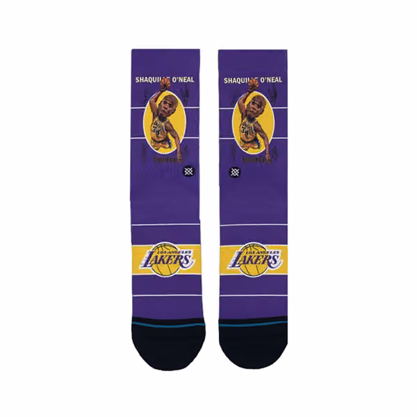 Shaq O'Neal Los Angeles Lakers Big Head Stance Crew Socks view 2