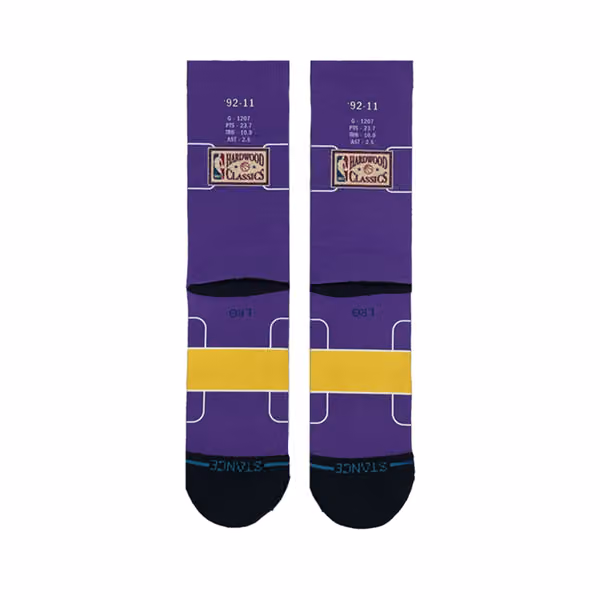 Shaq O'Neal Los Angeles Lakers Big Head Stance Crew Socks view 3