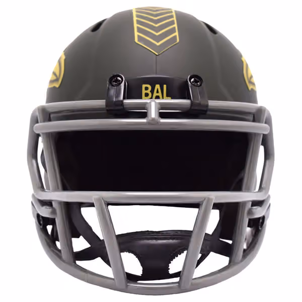 Baltimore Ravens 2025 Salute to Service NFL Speed Mini Helmet view 2