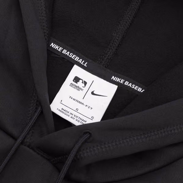 Miami Marlins 2024 MLB Authentic Practice Nike Therma Hoodie Black view 4