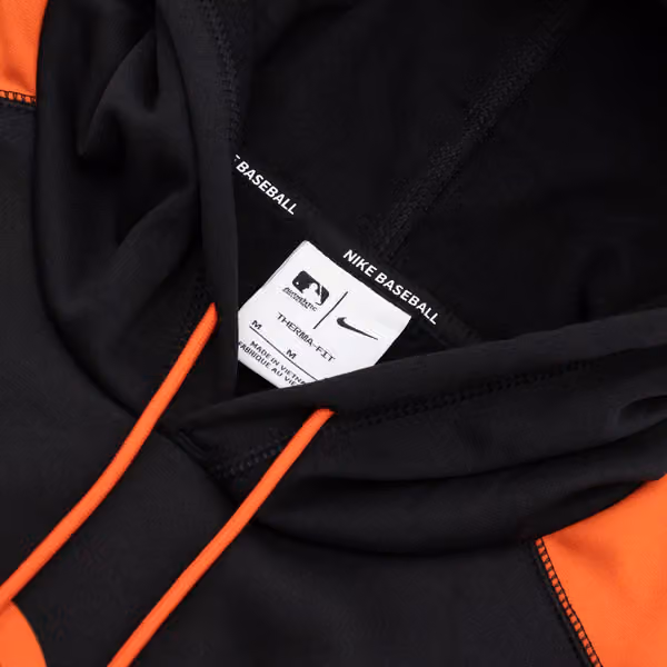 Baltimore Orioles 2025 MLB Authentic Performance Therma Hoodie Black view 4