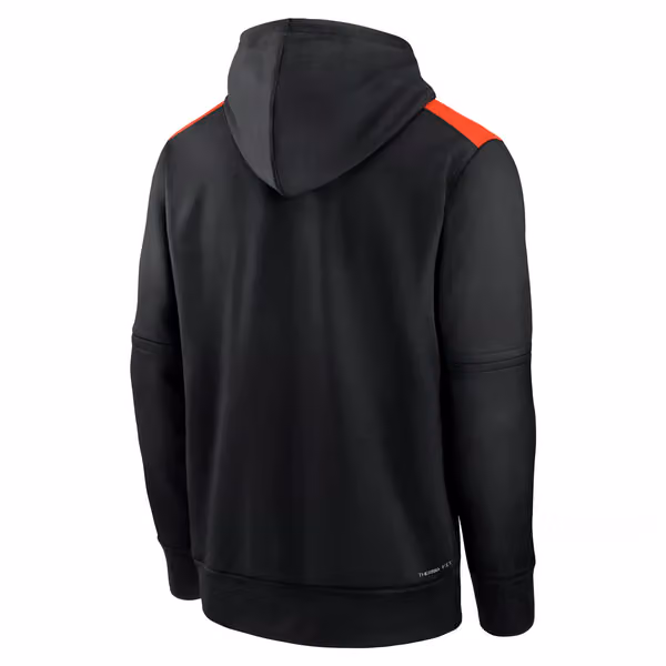 Baltimore Orioles 2025 MLB Authentic Performance Therma Hoodie Black view 2