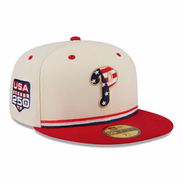 Philadelphia Phillies 2026 4th of July USA 250 59FIFTY Fitted MLB Cap product photo