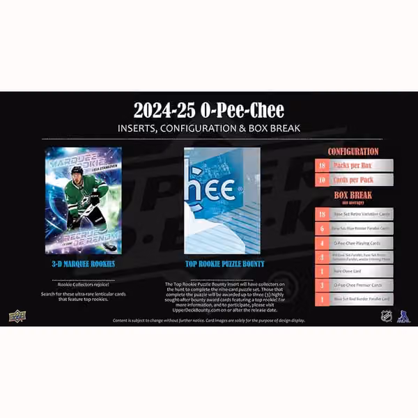 2024/25 Upper Deck O-Pee-Chee Hockey NHL Hobby Box view 4