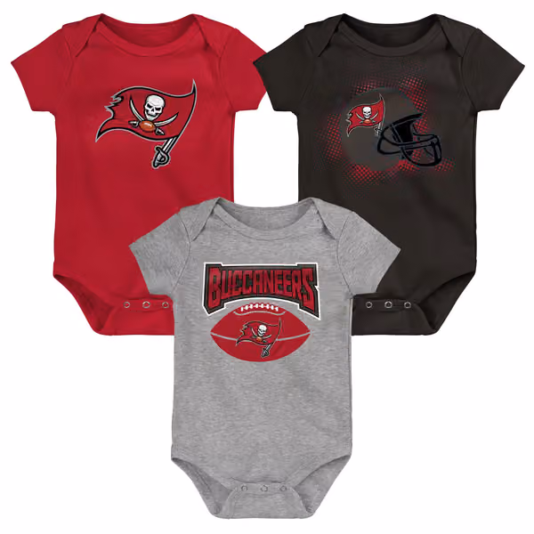 Tampa Bay Buccaneers Game On Creeper NFL Infant Bodysuit Set (3-Piece) view 1
