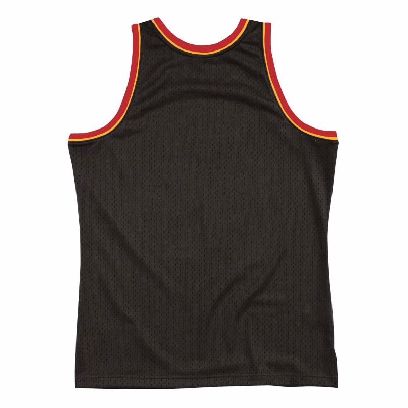 Atlanta Hawks Big Face 2.0 Mitchell & Ness NBA Jersey Black view 2