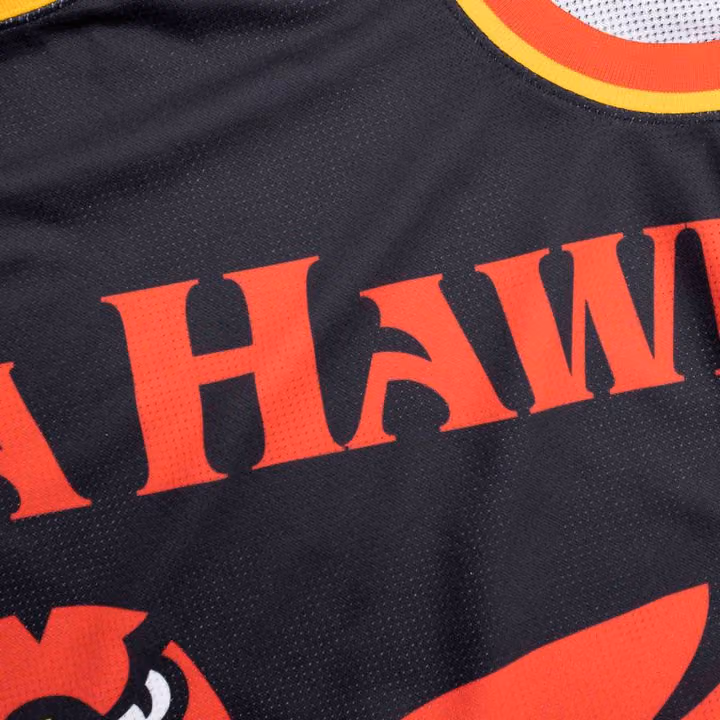 Atlanta Hawks Big Face 2.0 Mitchell & Ness NBA Jersey Black view 3