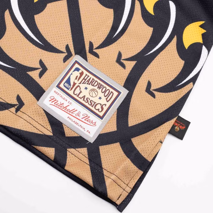 Atlanta Hawks Big Face 2.0 Mitchell & Ness NBA Jersey Black view 4