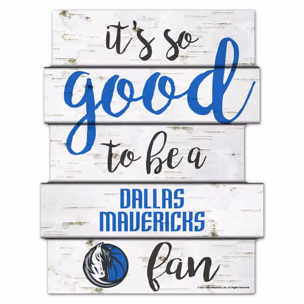 Dallas Mavericks Birchwood NBA Wood Sign view 1
