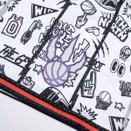 Toronto Raptors Doodle Mitchell & Ness Swingman NBA Shorts view 4