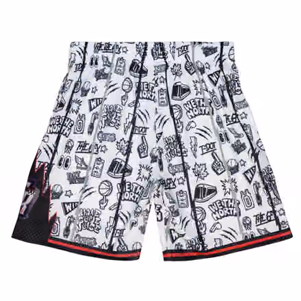Toronto Raptors Doodle Mitchell & Ness Swingman NBA Shorts view 2