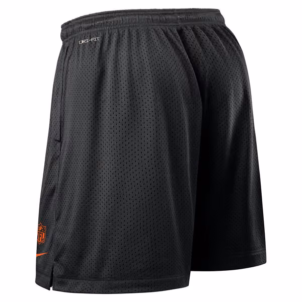 Cincinnati Bengals 2025 NFL Sideline Reversible Mesh Nike Dri-FIT Shorts Black view 3