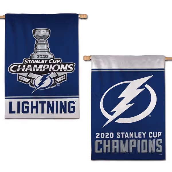Tampa Bay Lightning 2020 Stanley Cup Champions WinCraft NHL Vertical Flag (100 x 70) view 1