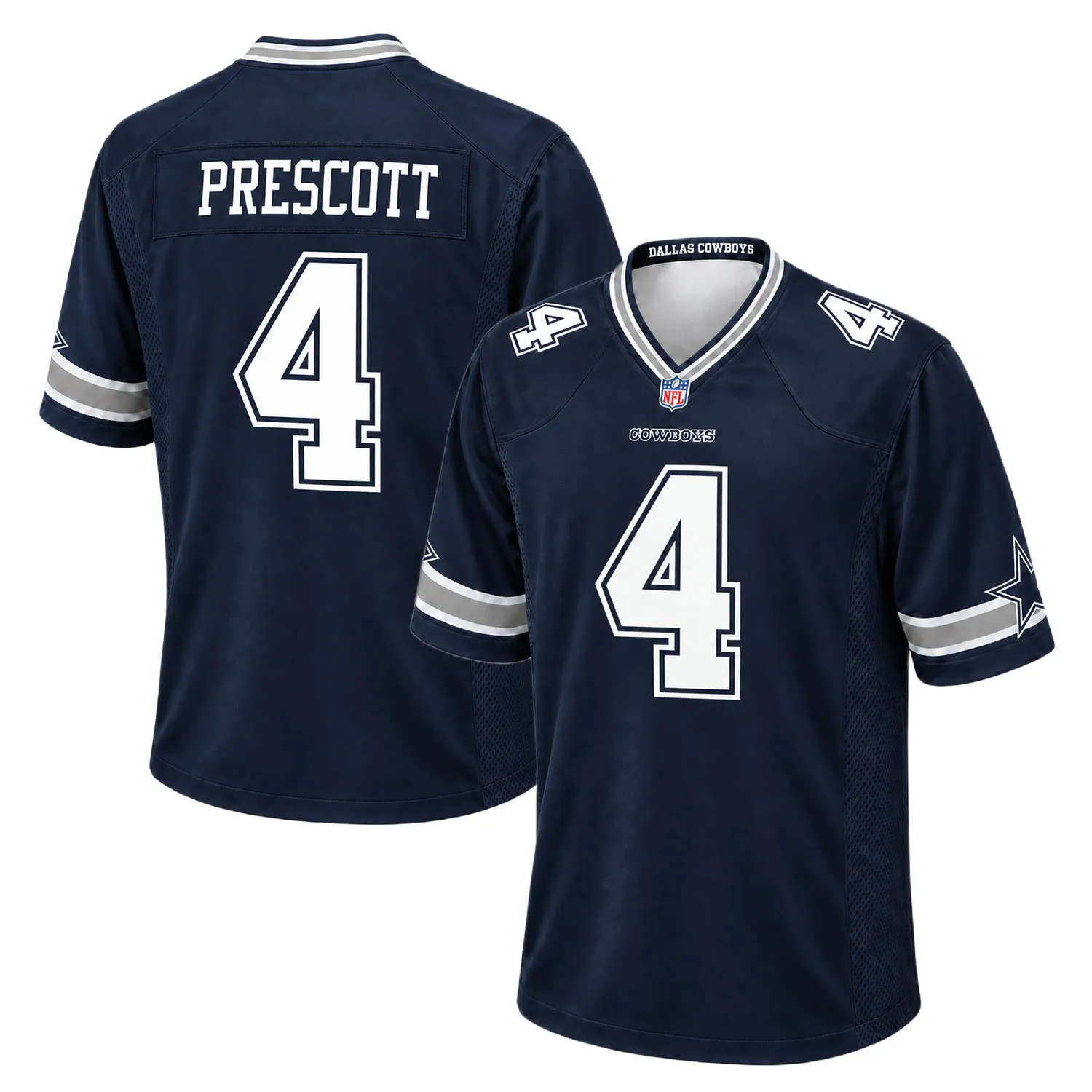 Dak Prescott Cowboys Navy Jersey Patch Vibrant NFL Game Day Style