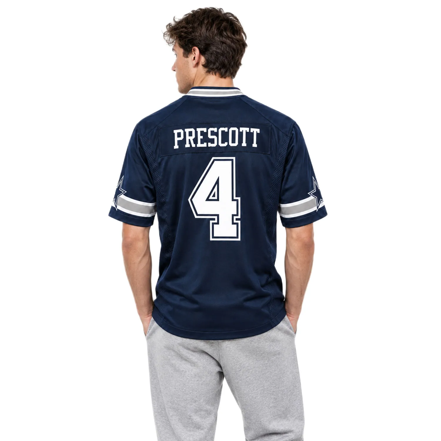 Dak Prescott Cowboys Navy Jersey Patch Vibrant NFL Game Day Style