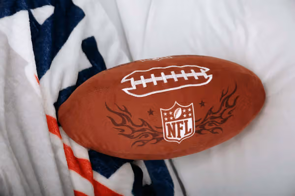 3D NFL Football Pillow Brown view 3
