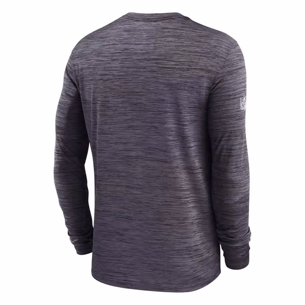 Las Vegas Raiders 2025 NFL Sideline Nike Velocity Performance Long Sleeve T-Shirt Gray view 2