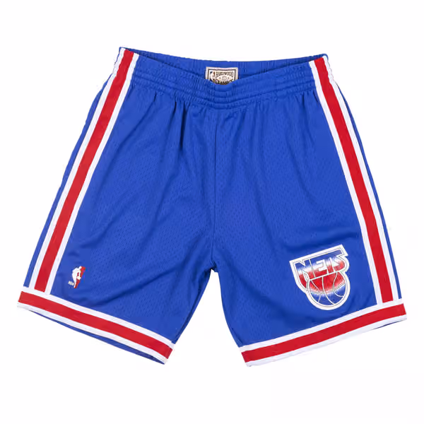 New Jersey Nets 1993-94 Mitchell & Ness Swingman NBA Shorts Blue view 1