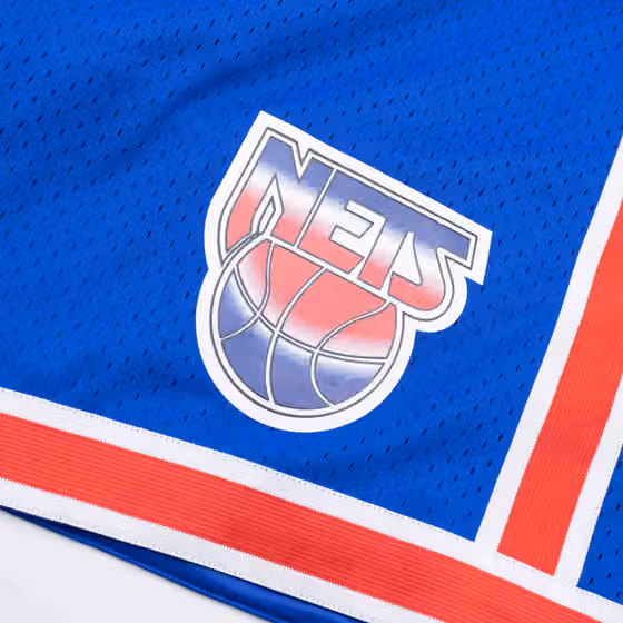 New Jersey Nets 1993-94 Mitchell & Ness Swingman NBA Shorts Blue view 3