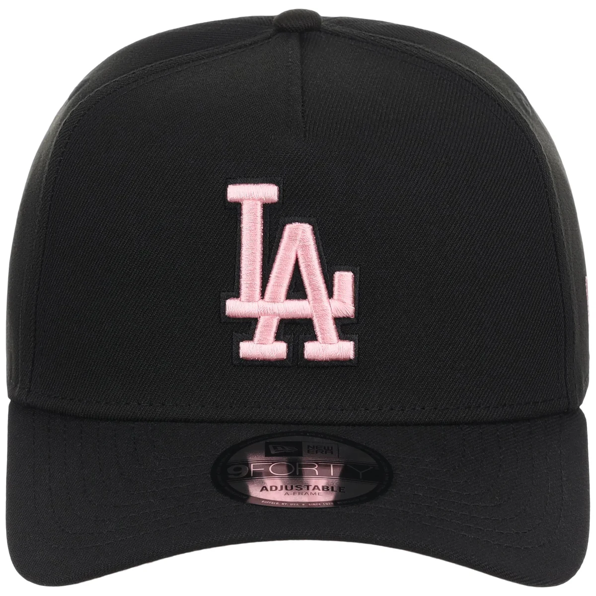 Los Angeles Dodgers MLB Black x Pink FASHION CORE New Era 9FORTY A-Frame detail view