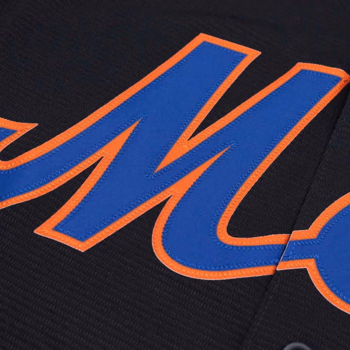 New York Mets Nike Replica MLB Alternate Jersey Black view 3