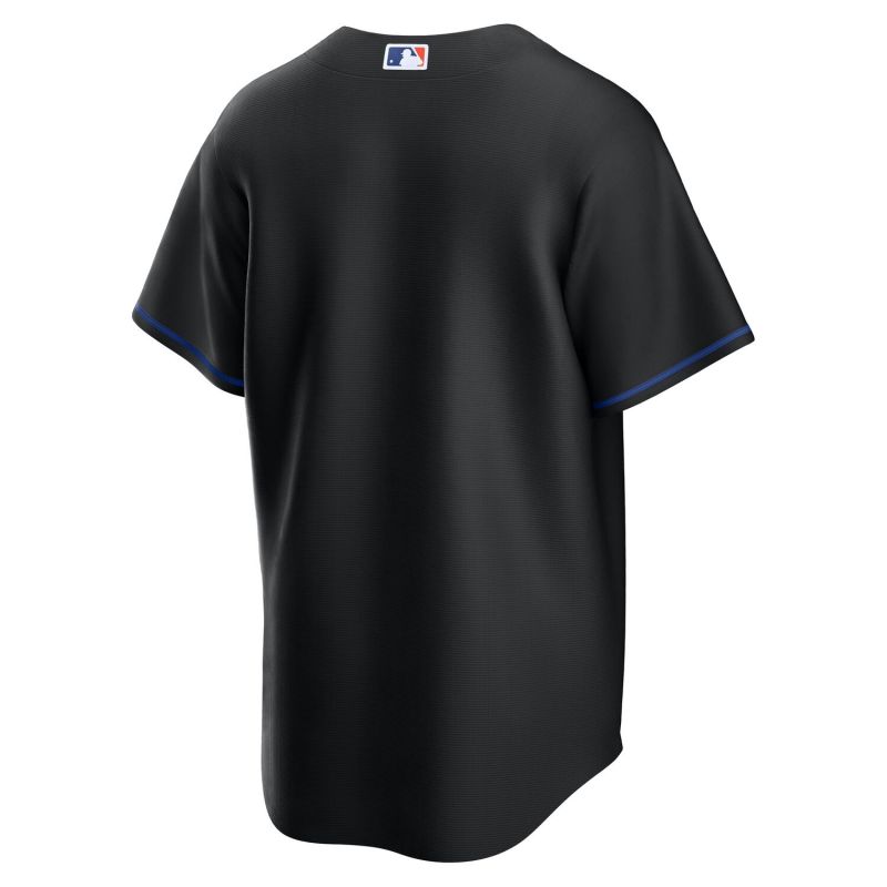 New York Mets Nike Replica MLB Alternate Jersey Black view 2