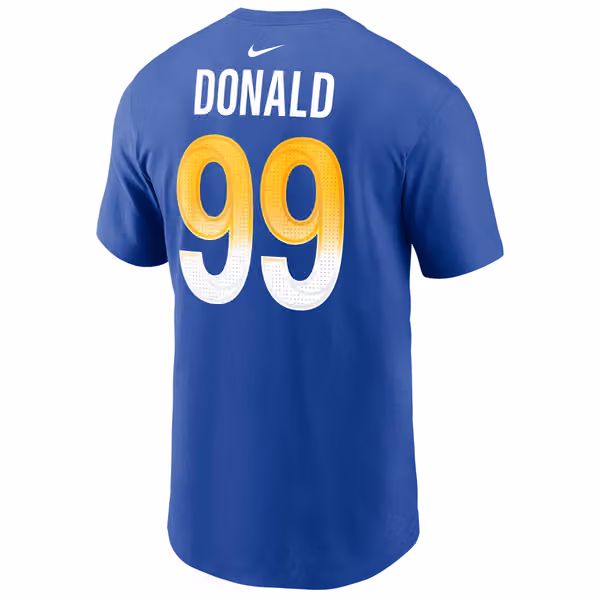 Aaron Donald #99 Los Angeles Rams Nike Player NFL T-Shirt Blue view 3