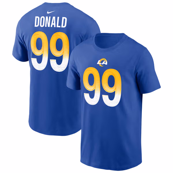Aaron Donald #99 Los Angeles Rams Nike Player NFL T-Shirt Blue view 1