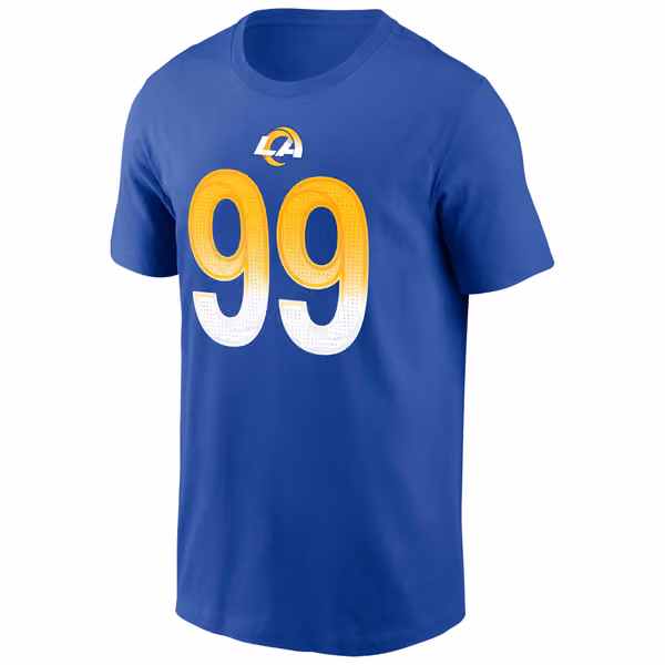 Aaron Donald #99 Los Angeles Rams Nike Player NFL T-Shirt Blue view 2