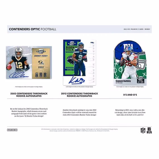 2022 Panini Contenders Optic Football NFL Hobby Box view 3