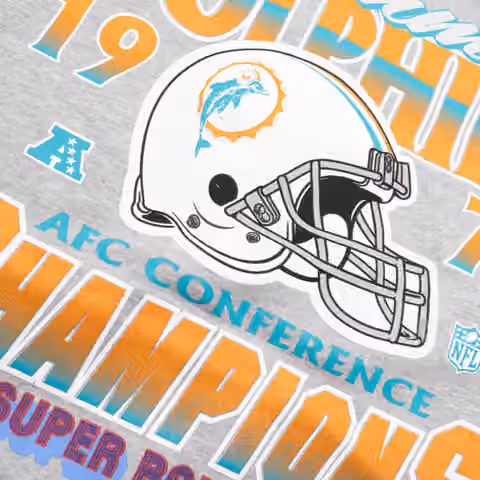 Miami Dolphins 1972 AFC Champions NFL Hoodie Gray view 4