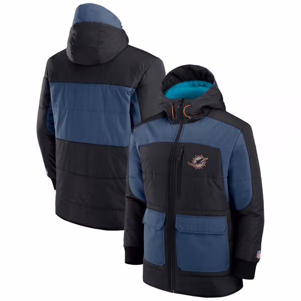 Miami Dolphins Fantech Padded NFL Winter Jacket view 1