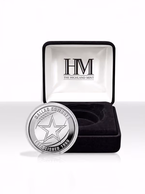 Dallas Cowboys Silver Plated 2026 NFL Game Flip Coin view 2