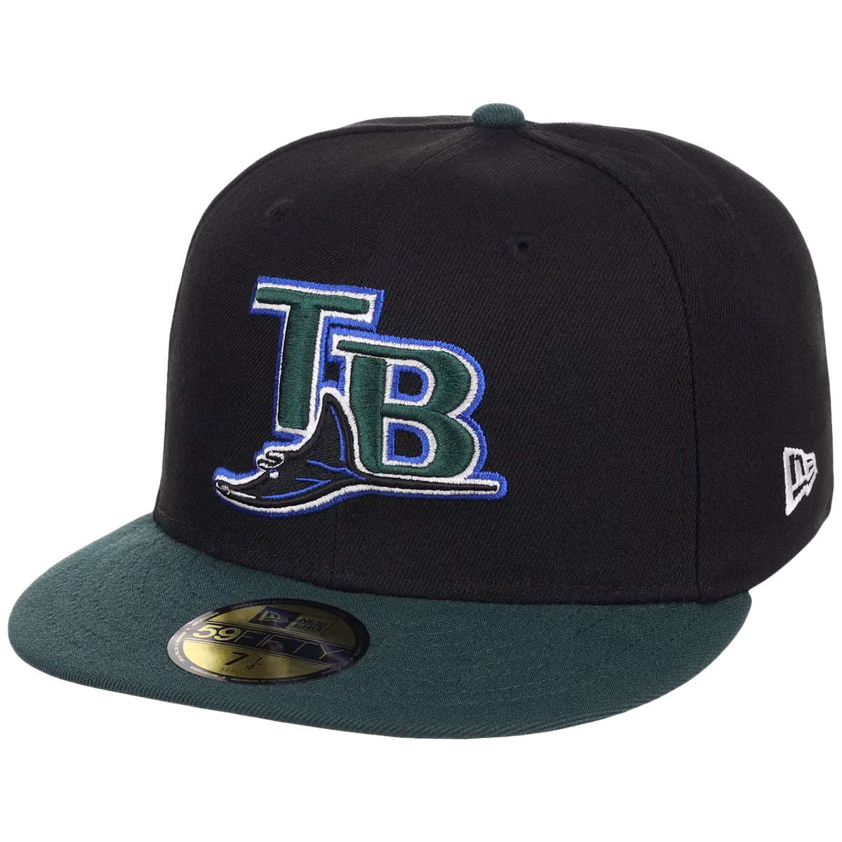 Tampa Bay Rays MLB Cooperstown Authentic Collection New Era 59FIFTY (Black/Green) detail view