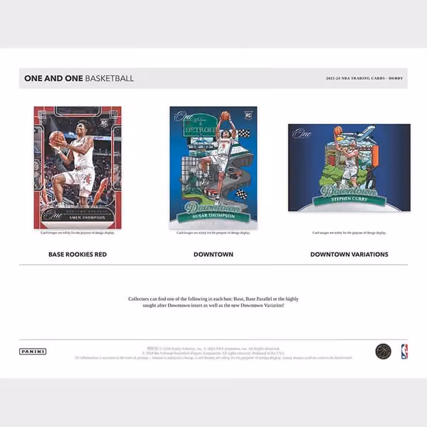 2023/24 Panini One and One Basketball NBA Hobby Box view 2