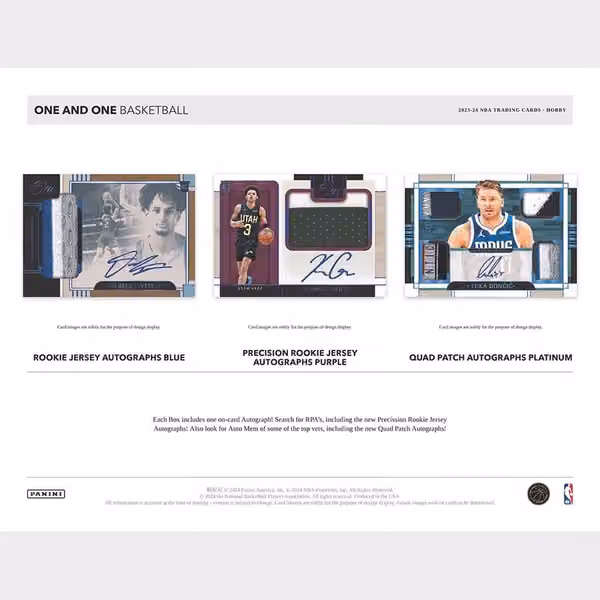 2023/24 Panini One and One Basketball NBA Hobby Box view 3