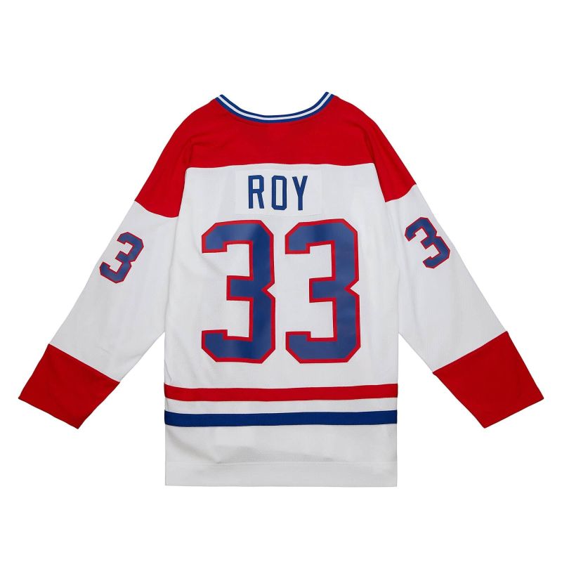 Patrick Roy #33 Montreal Canadiens 1992-93 Mitchell & Ness NHL Jersey view 1
