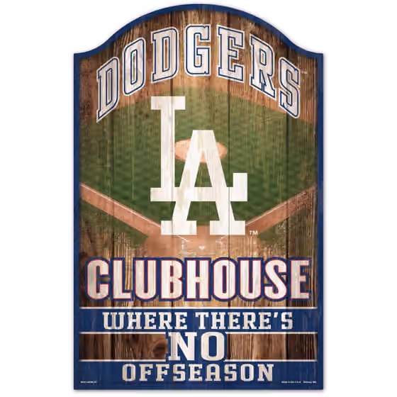 Los Angeles Dodgers WinCraft MLB Clubhouse Wood Sign view 1