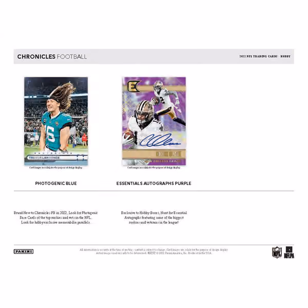 2022 Panini Chronicles Football NFL Hobby Box view 4