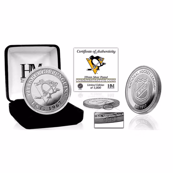 Pittsburgh Penguins NHL Team Silver Mint Coin view 1