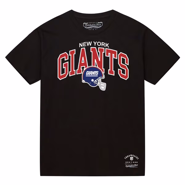 New York Giants Mitchell & Ness Classic Arch NFL T-Shirt Black view 1