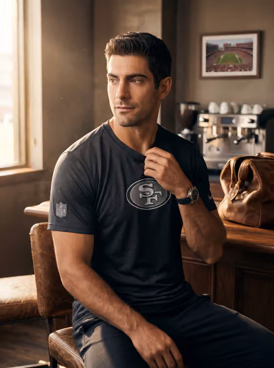 San Francisco 49ers 2026 NFL Sideline Lead The Charge Legend T-Shirt Black view 3