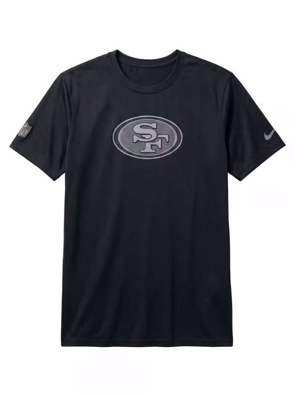San Francisco 49ers 2026 NFL Sideline Lead The Charge Legend T-Shirt Black view 1