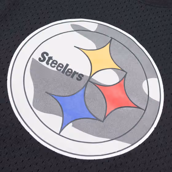 Pittsburgh Steelers Mitchell & Ness Camo Reflective NFL Crew Mesh Jersey view 3