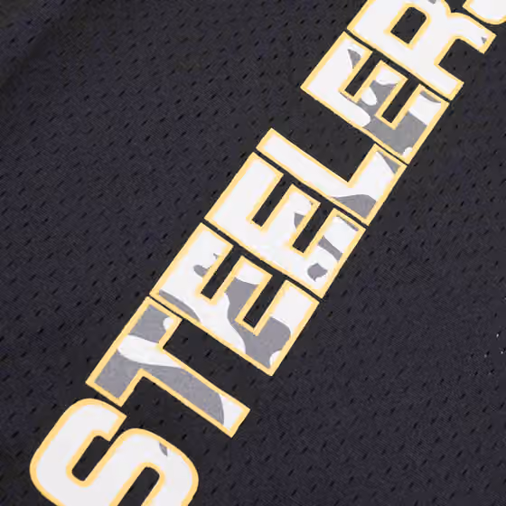 Pittsburgh Steelers Mitchell & Ness Camo Reflective NFL Crew Mesh Jersey view 5