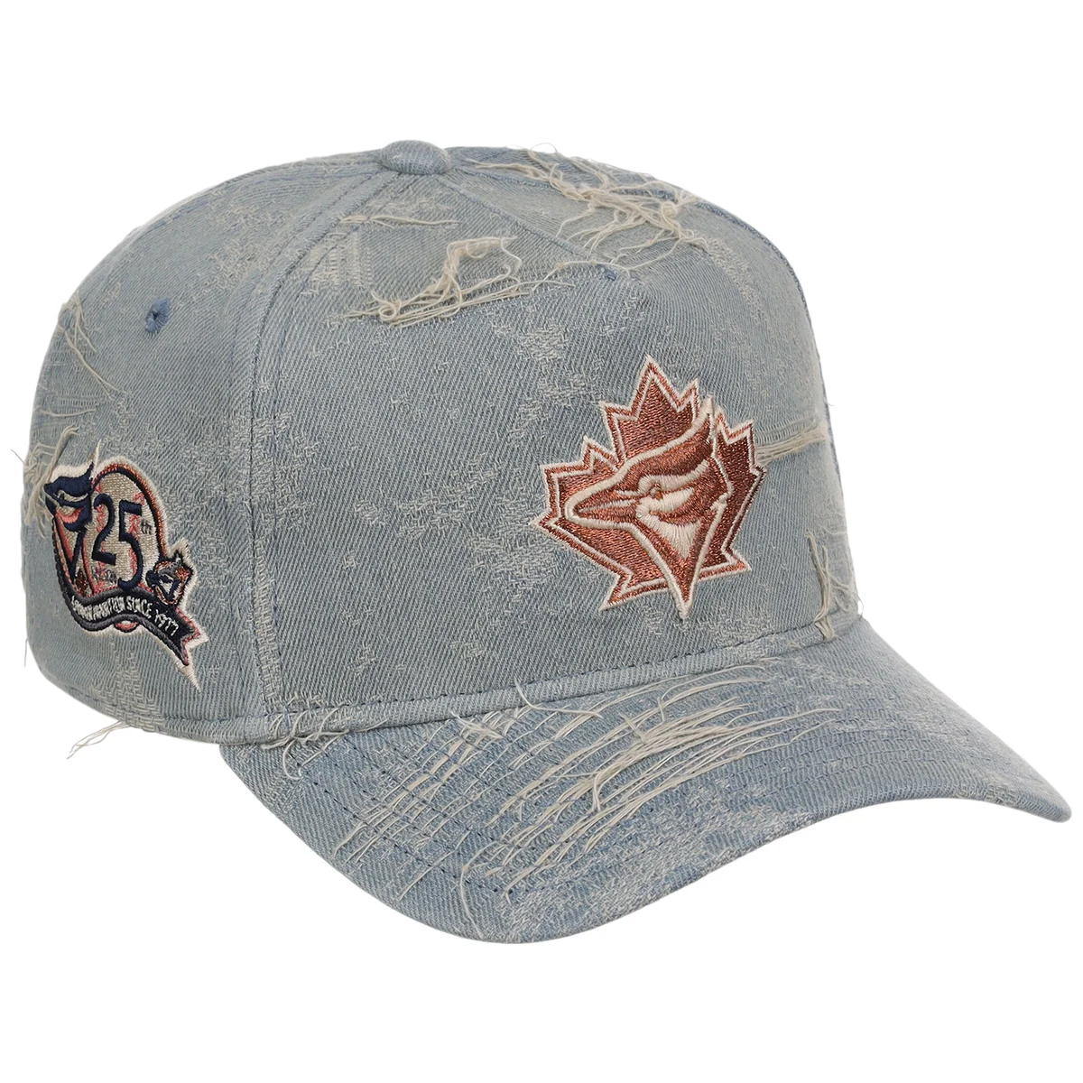 Toronto Blue Jays MLB Oxidized Denim New Era 9FORTY A-Frame front view