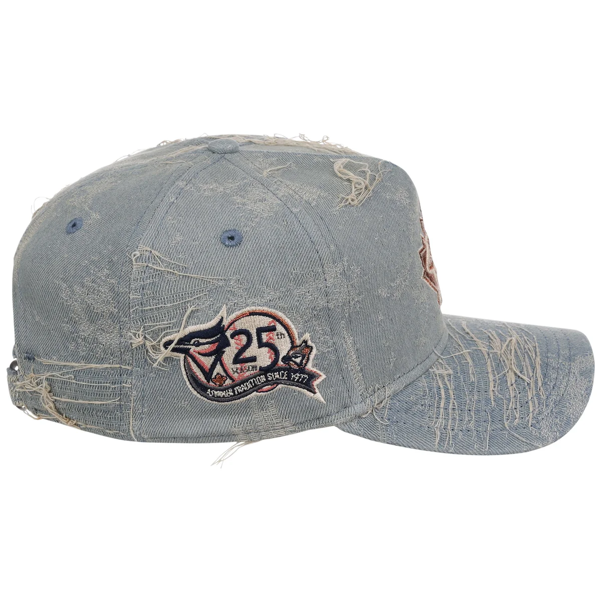 Toronto Blue Jays MLB Oxidized Denim New Era 9FORTY A-Frame detail view